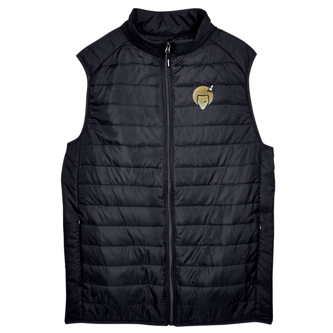 A Fro Pic Embroidered Light Puffer Vest